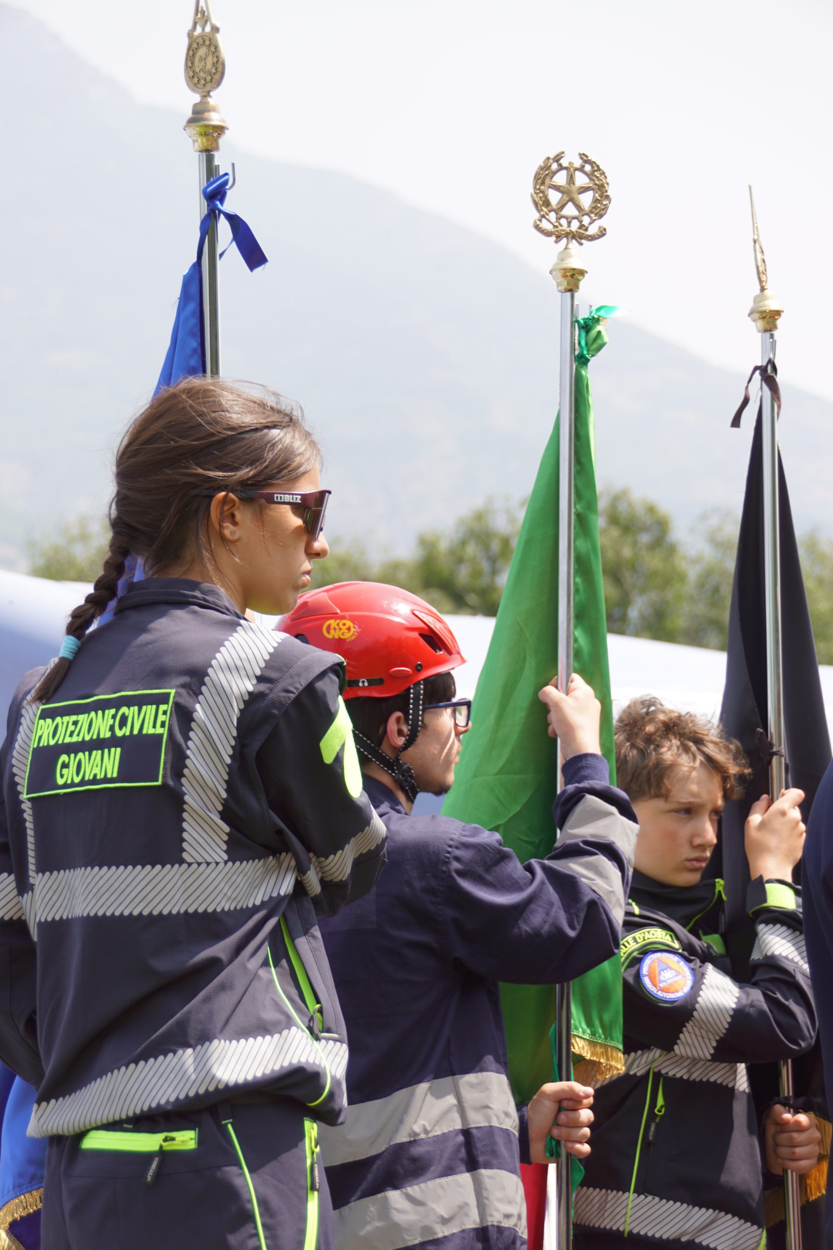 Alcuni rappresentanti dei Gruppi giovanili dei VVF, PC e CRI