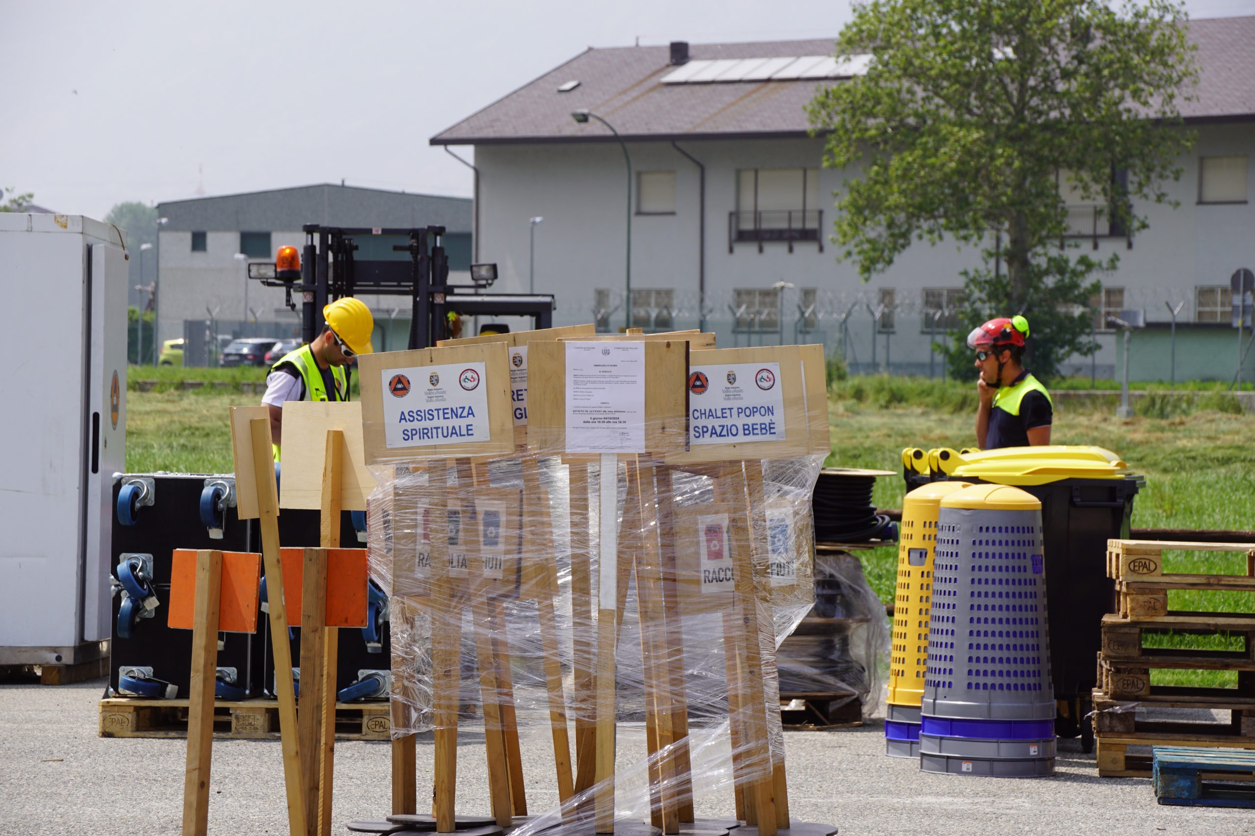 Parte del materiale da riportare in magazzino